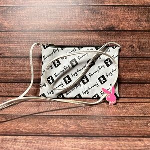 Playboy Bunny Bag mid 80’s Vintage Tip Bag White with Pink Playboy Pin